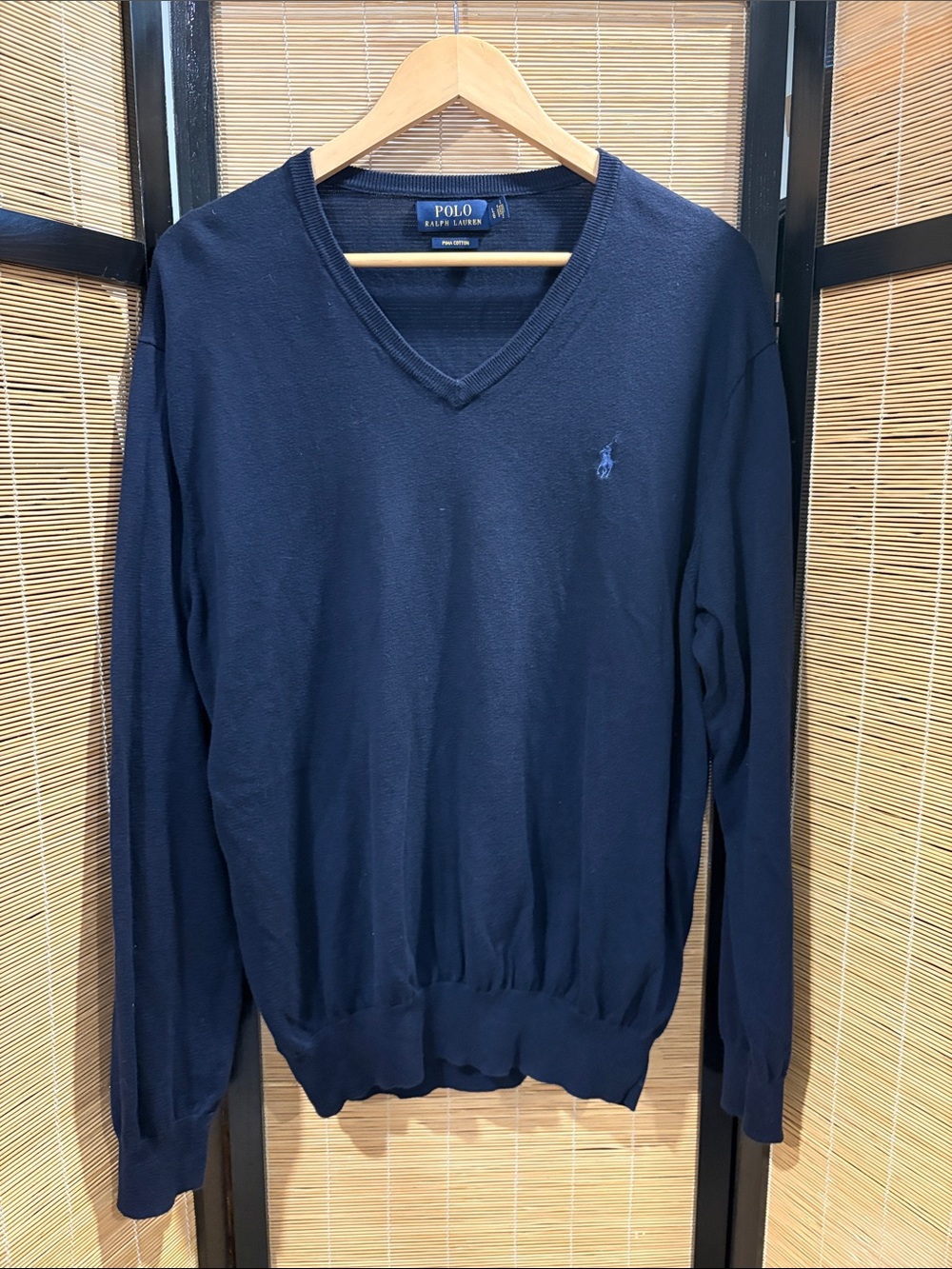 Polo by Ralph Lauren Men's Dark Navy V-Neck Sweater